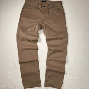 Theory Haydin JE NZ Straight Slim Beige Cotton Pants, 30